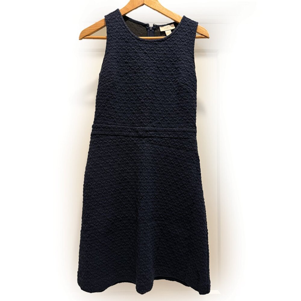 LOFT Navy blue A-line knit dress 2